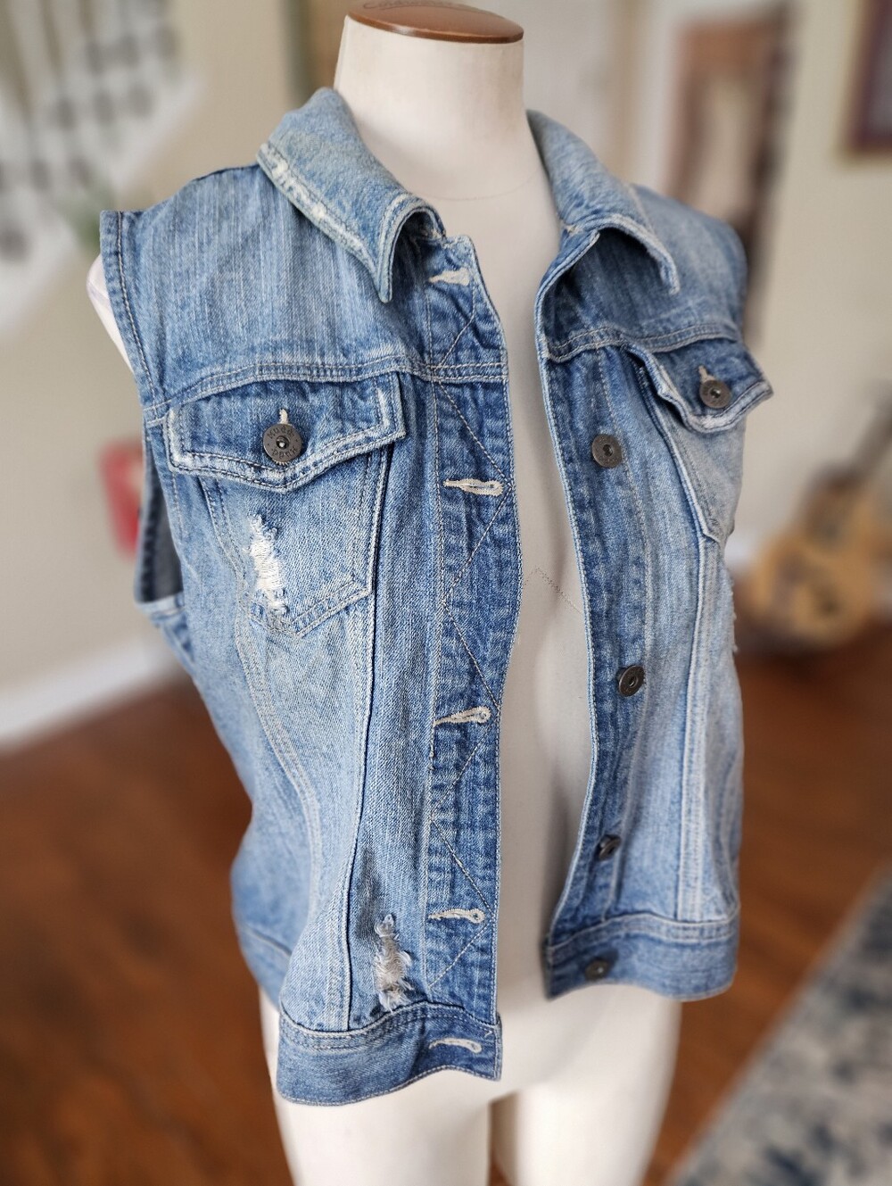 VTG Y2K Mudd Denim Vest Large